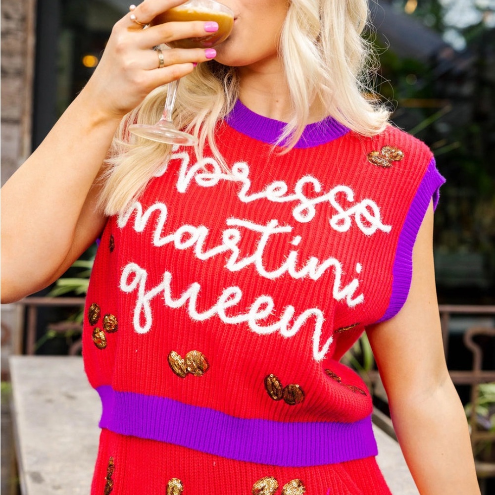 Espresso Martini Vest and Skirt Set